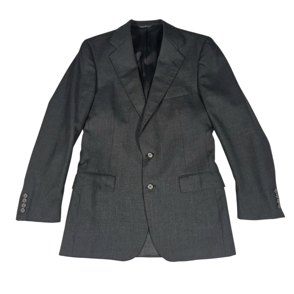 Vintage Polo University Club Ralph Lauren Blazer Mens 40R Charcoal‎ Gray Wool